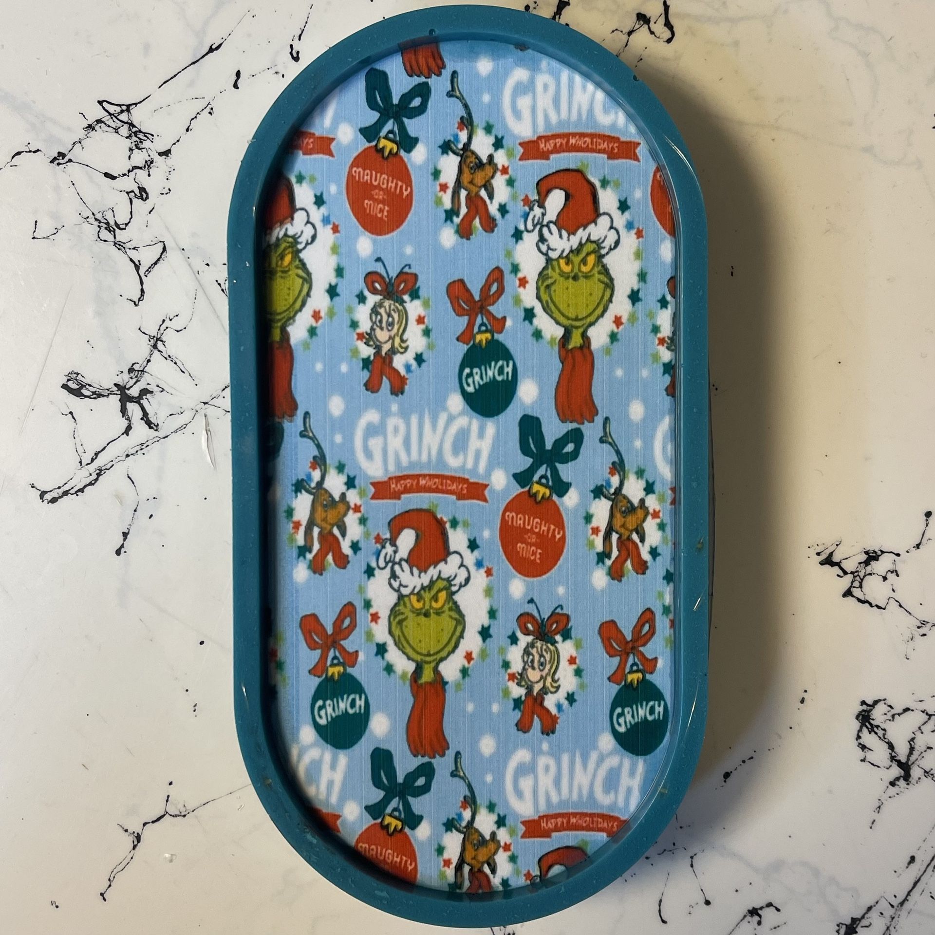 Grinch & Cindy Lou Who Christmas Tray | Holiday Collectible Christmas Decor With Lights