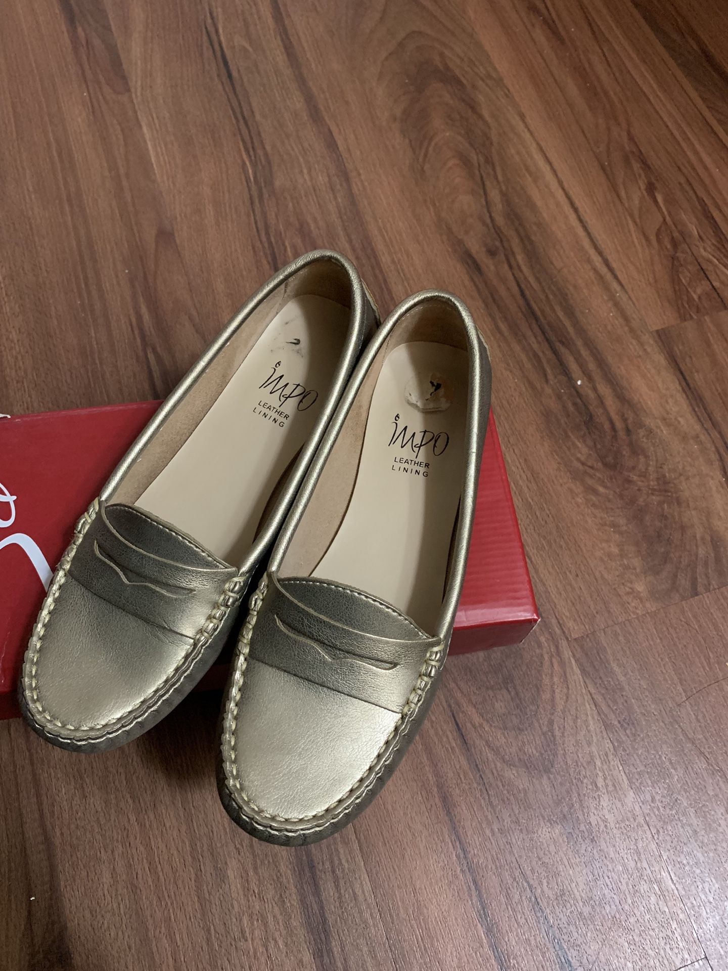 Gold flats size 7
