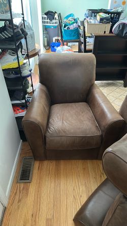 Free set of 2 leather chairs