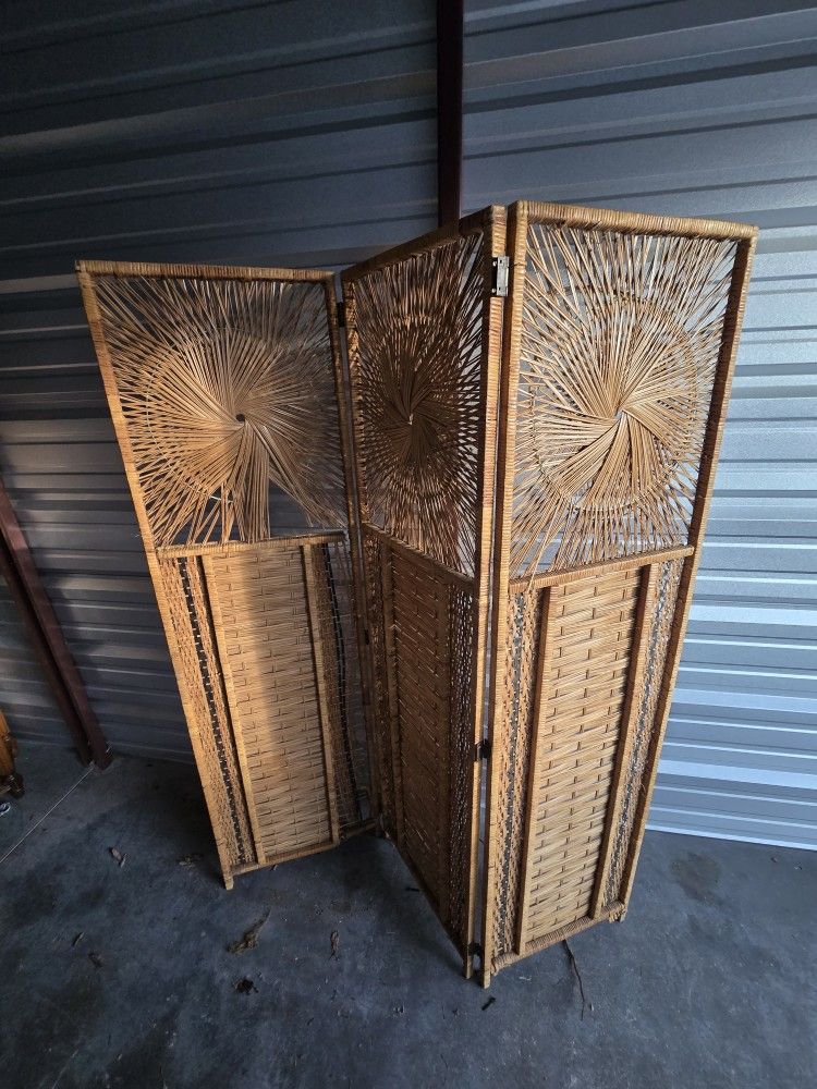 Cool Old Room Dividers(2) One Has Wicker