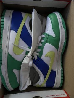 (NEW) nike dunk low color way ("Royal/Light Lemon Twist")