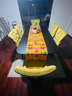 70.9 " Rectangular Double Pedestal Dining Table Set
