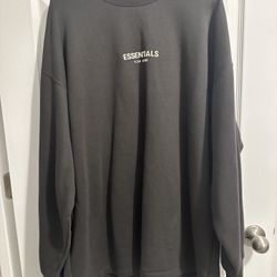 Fear of God Essentials Sweater Mens Large Oversized Mock Neck Pullover - Iron