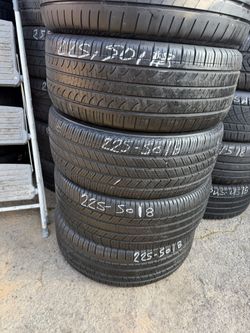4 Tires 225-50-18 Used Set Good Tread $200 Installed 