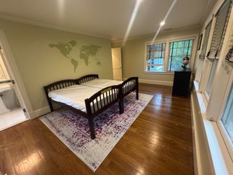 2x Wooden Twin Beds with mattress