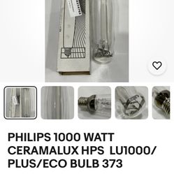 PHILIPS 1000 WATT CERAMALUX HPS  LU1000/PLUS/ECO BULB 373