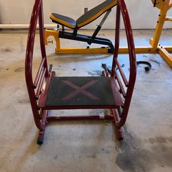 Dip bar, push up and step up.