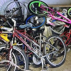 Four 26-Inch bicycles / Four 20-inch bicycles in good condition with spare parts
