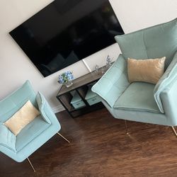 Tufted Back Upholstered Armchair (Set Of 2)