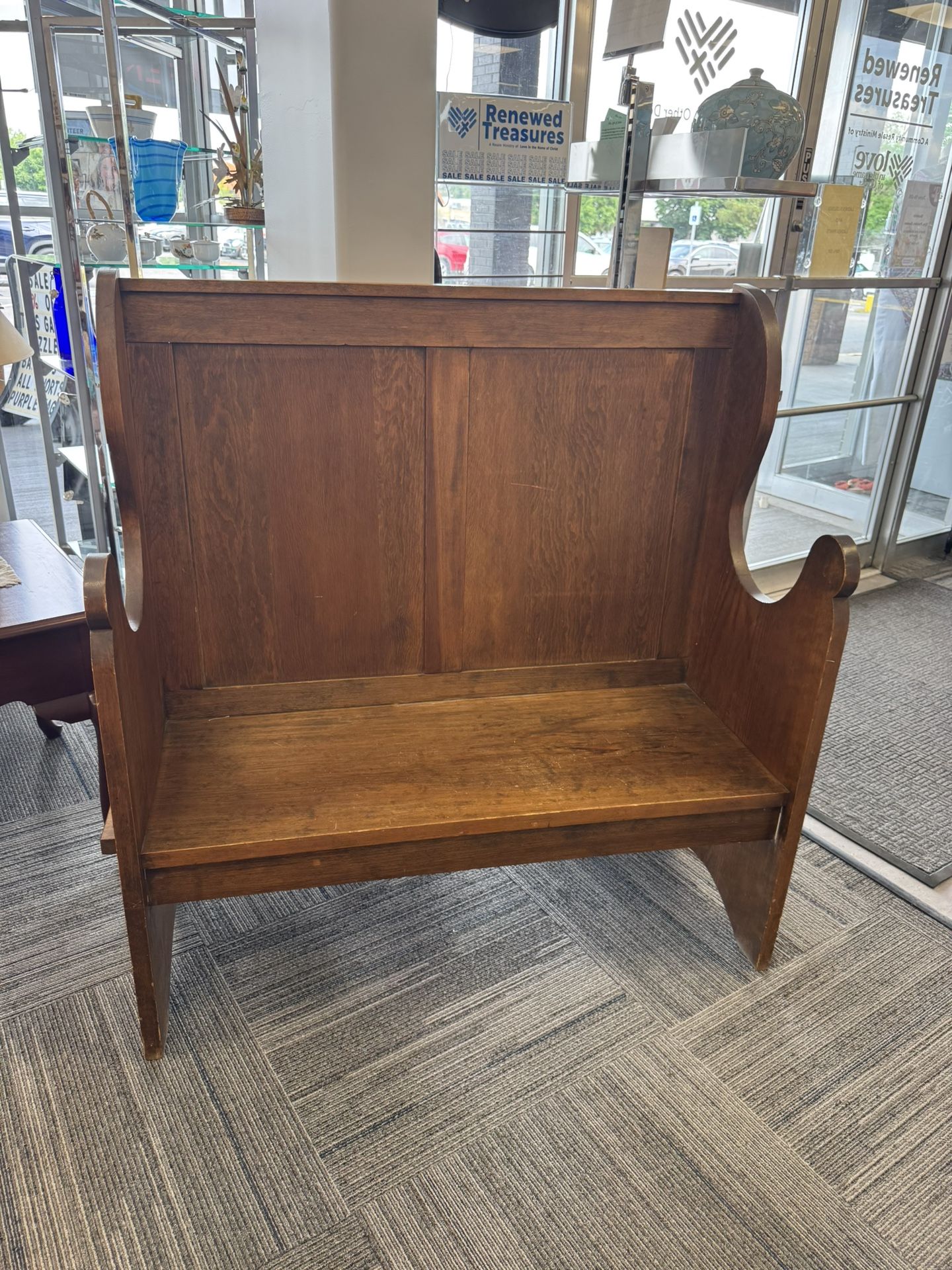 Antique church pew 