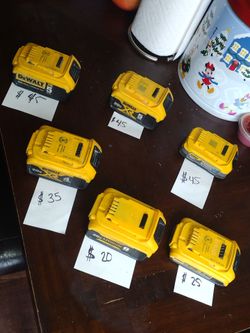 DeWalt 20 volt batterys