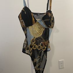 Fashion Nova. Sheer bodysuit. Never Worn. Size M.
