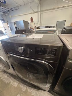 LG ThinQ Front Load Dryer Black Steel