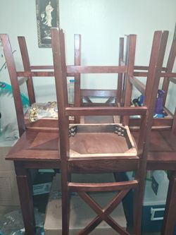 Wooden Dining Chairs Set – No Cushions
