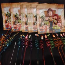 Toy Story Straws and Tote/Gift Bags lot NEW