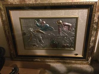 Beautiful Vintage Foil Base Painting