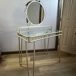 Vanity With Mirror Desk  