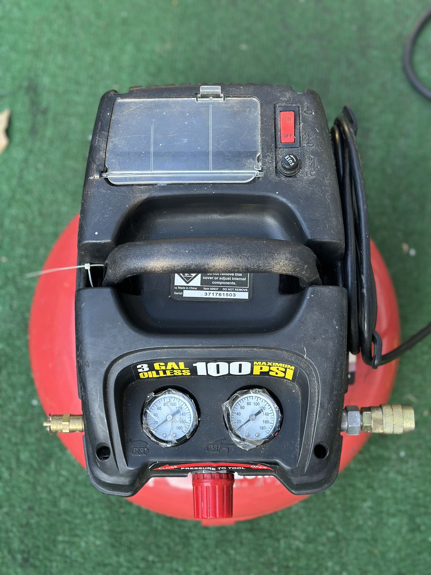 Pancake Air Compressor – 3 Gallon, 100 PSI (Oil-Free)