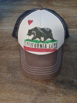 Billabong California Love Bear Trucker Hat Cap Adjustable Vented Mesh Snapback 