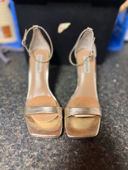 Steve Madden Gold Platform Heeled Sandals