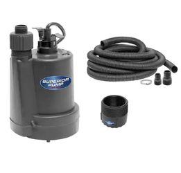 Superior Pump 1/4 HP Submersible Thermoplastic Utility Pump Kit
