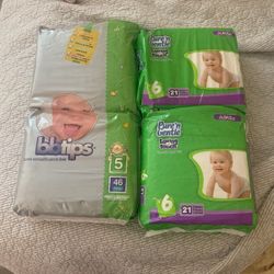 BB Tips and Pure’n Gentle Diapers (5 & 6 size)