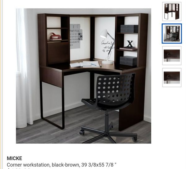 Ikea Micke Corner Workstation Study Table For Sale In Bellevue Wa