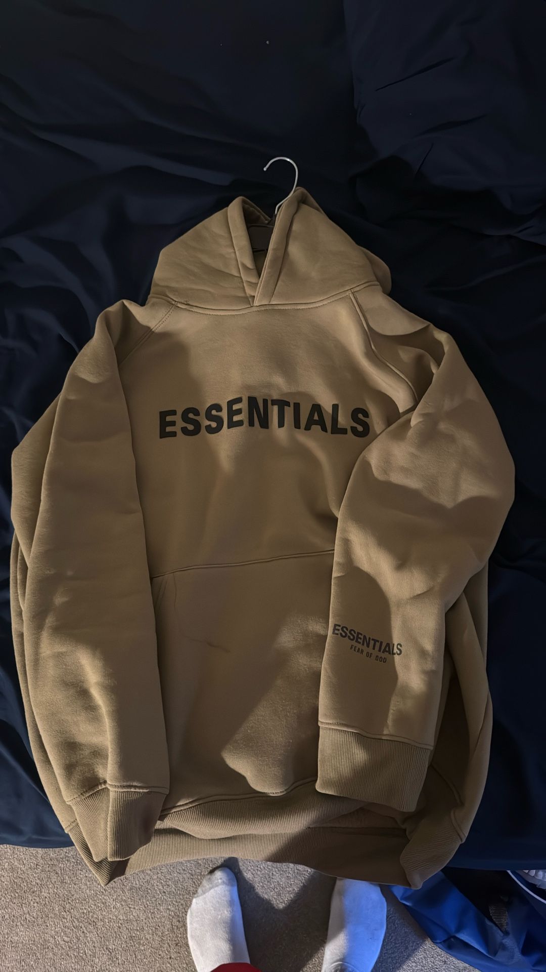 Essentials fear Of God Tan Brown Hoodie