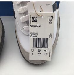  Adidas Samba OG W Women Shoes White Black Grey |G9030 Size 7 New