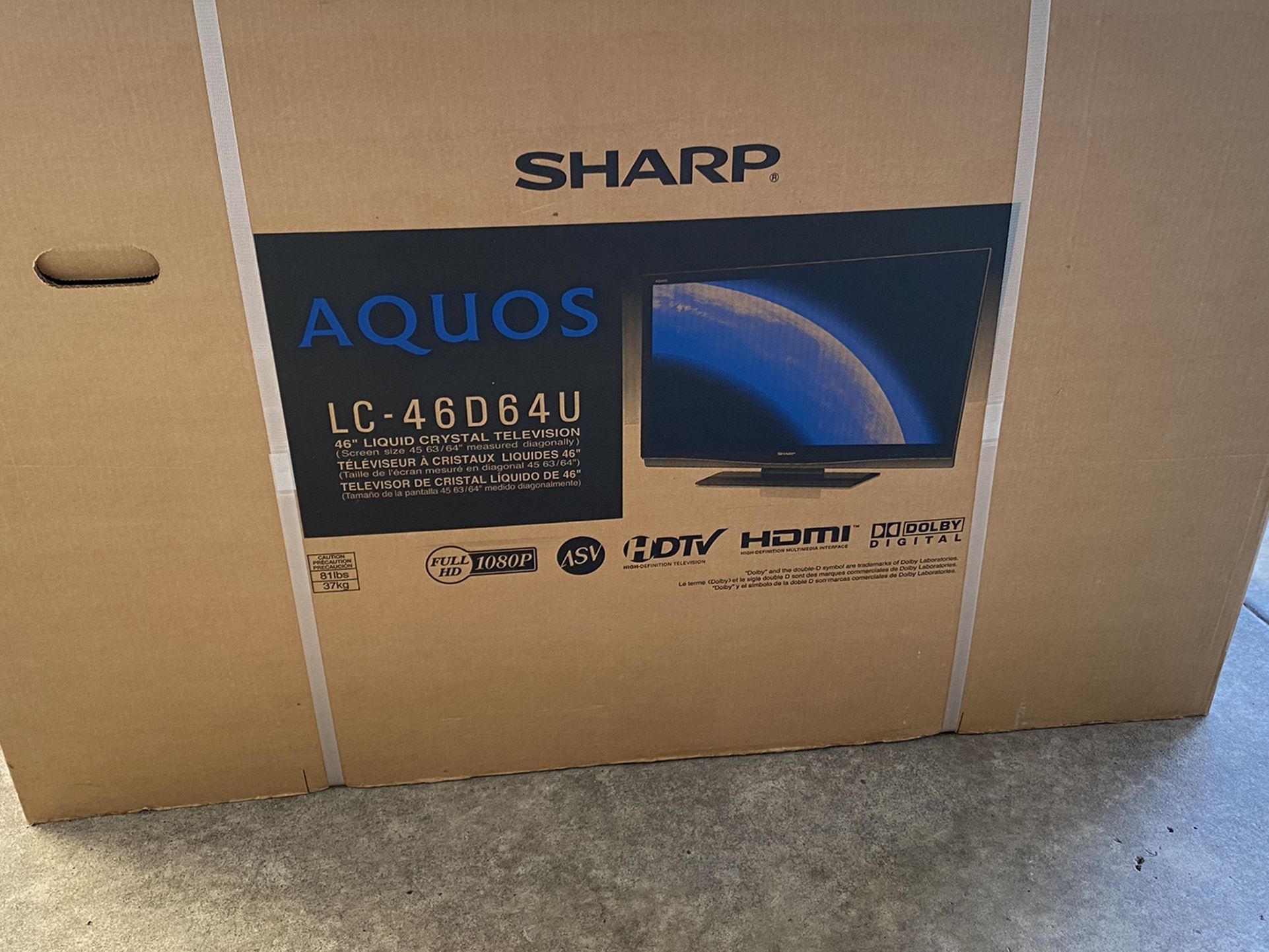Sharp Aquos 46” TV Brand New (LC-46D64U)