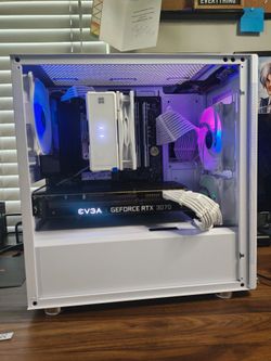 White Gaming PC Ryzen 7 5700g + RTX 3070 8GB 1TB NVME SSD