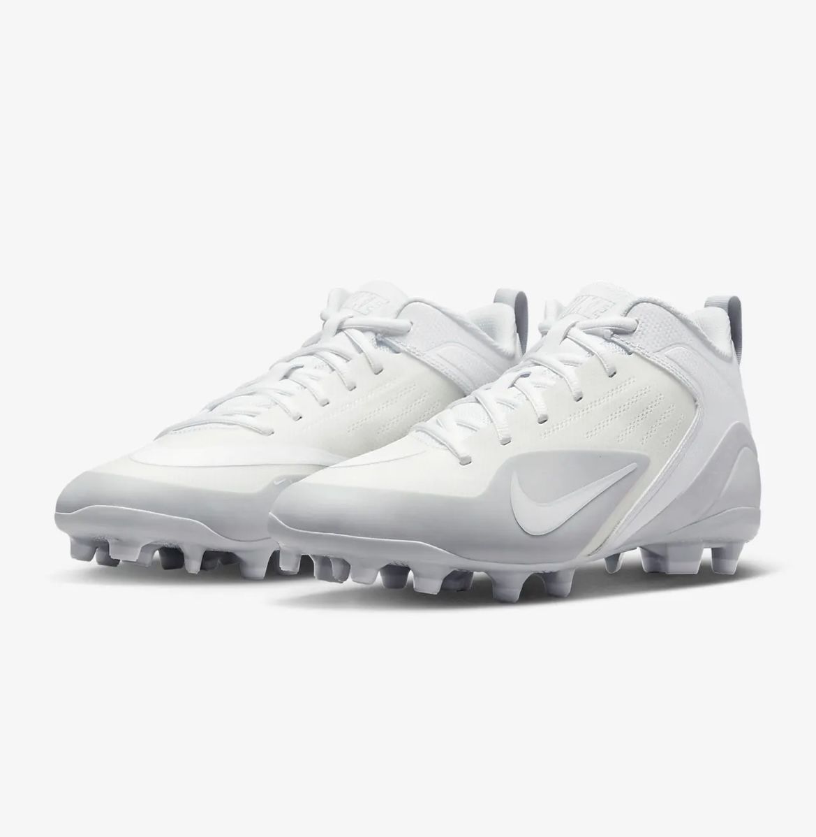 Nike Alpha Huarache 8 Varsity Mens Lacrosse Cleats White CZ6558-110 NEW Size 9.5