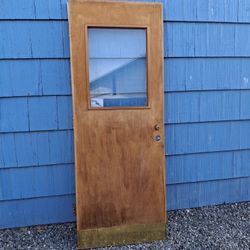Wood Door w/ Window 30x78 Exterior 