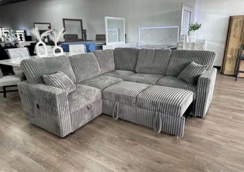 Brand New 7.5x7.5 Sleeper Sectional w/ Storage & USB