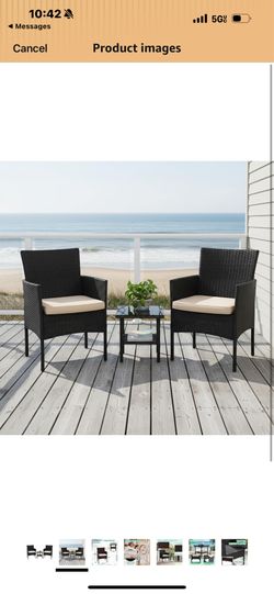 Outdoor patio set 2 chairs 1 table