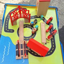 Kid Kraft Wooden Train Track Table 