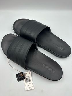 Adidas Adilette Comfort Mens Slides Black Size 17 NWT