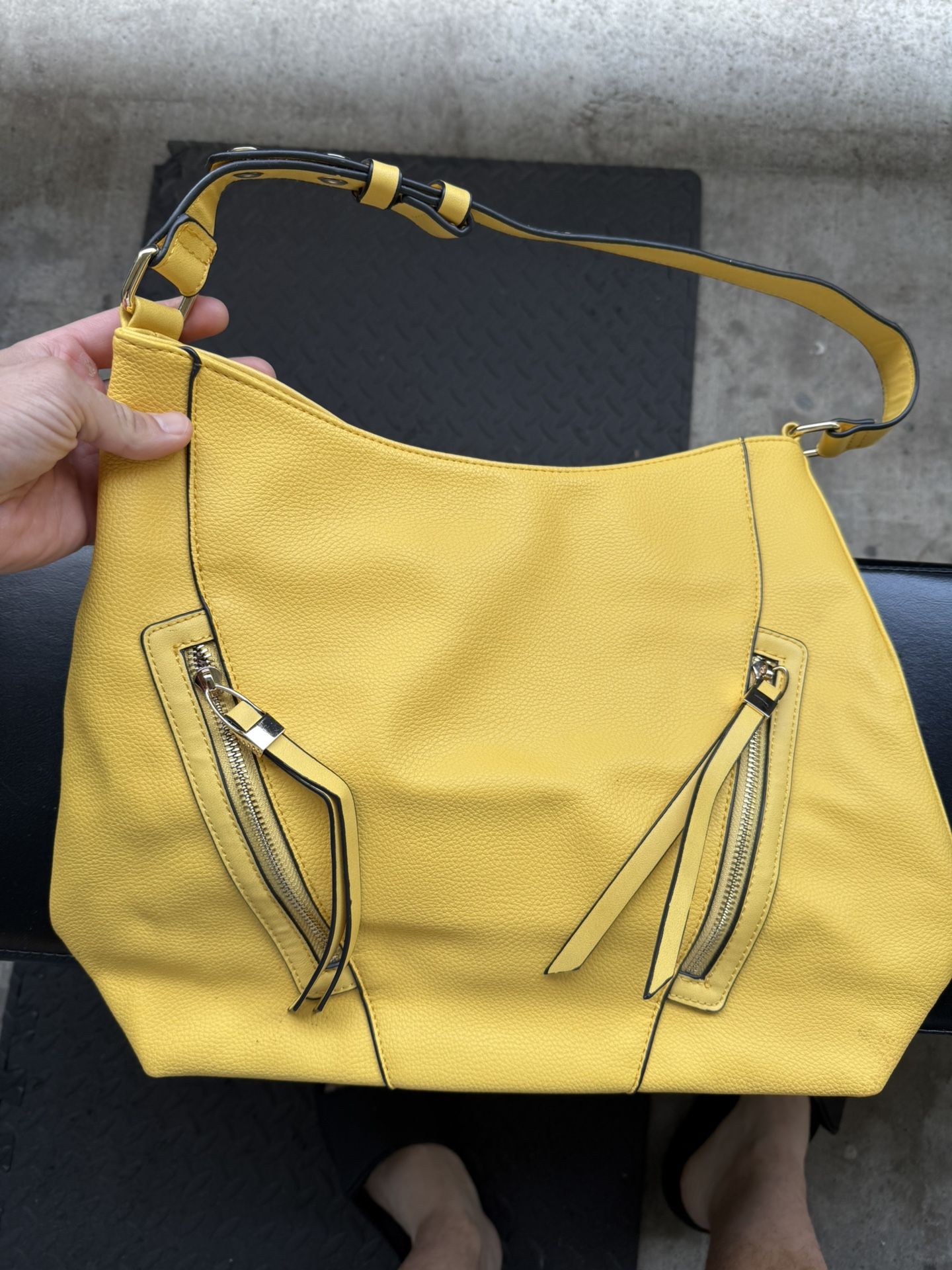 Yellow Leather Women’s Purse Handbag Bag