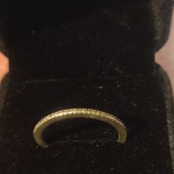 STERLING SILVER DIAMOND BAND Sz7