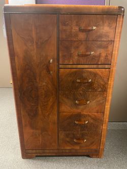 Armoire- Dresser - Waterfall Art Deco - 1(contact info removed)s - 5 drawers & cedar lined closet. Delivery available for a fee