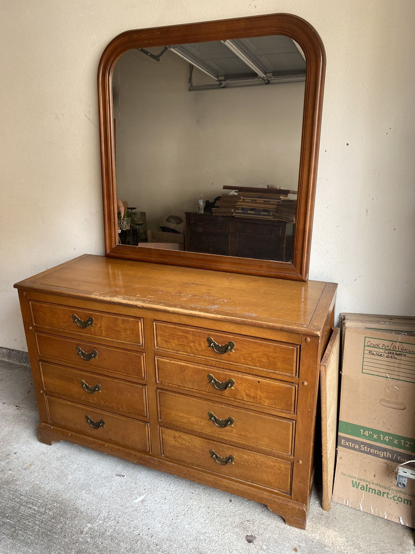 Antique Dresser With Mirror 