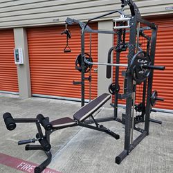 Marcy Smith Machine Home Gym w/  Weights  DELIVERY AVAIL. FIRM PRICE. Read Below.