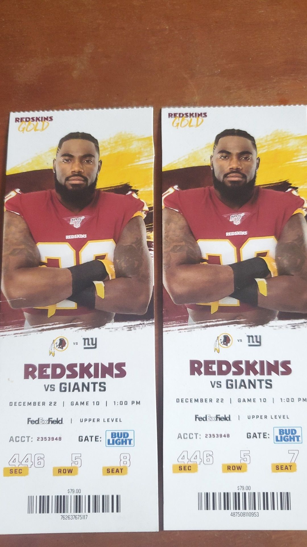 Redskins Vs. Giants