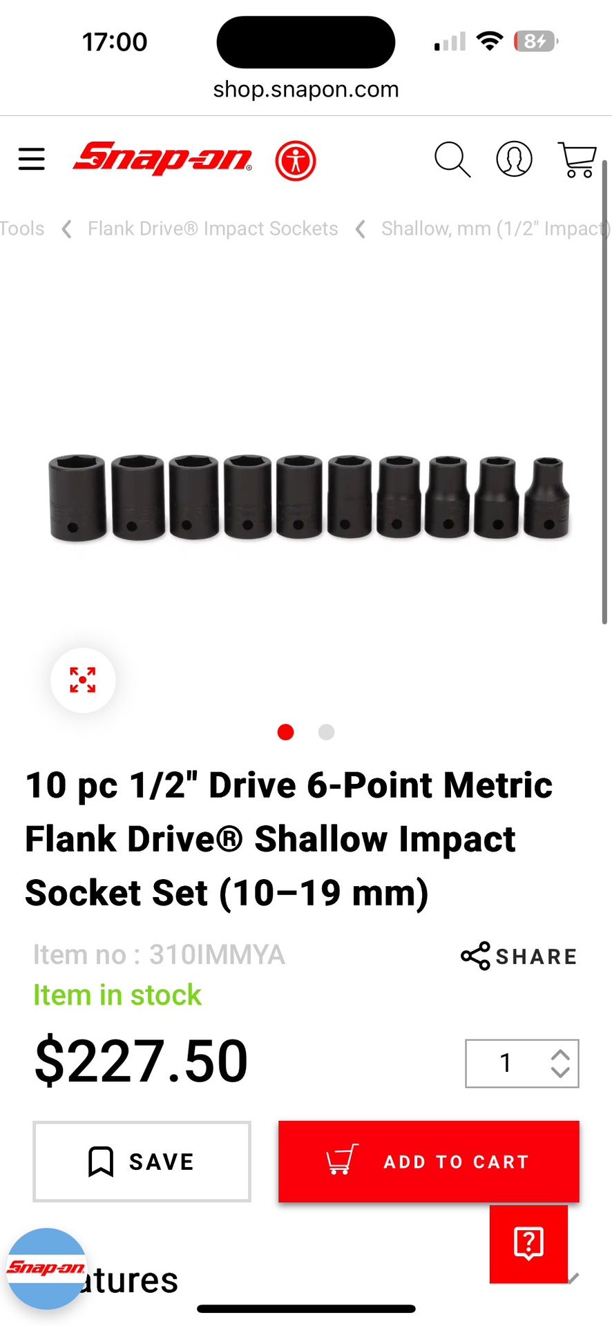 Snap On Socket Set