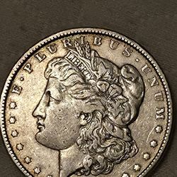 1885 Morgan One Dollar Silver Coin 
