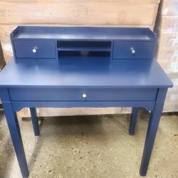 New Blue Storage Desk with Hutch