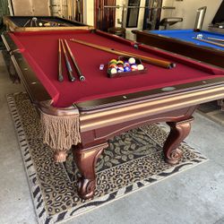Classy 8’ World Of Leisure Billiard Pool Table - Brand New Felt - Can Deliver!