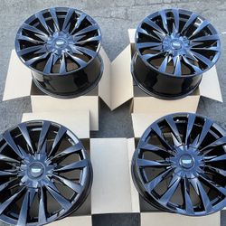 “22 Cadillac Escalade platinum Gloss Black rims/Wheels (exchange available)