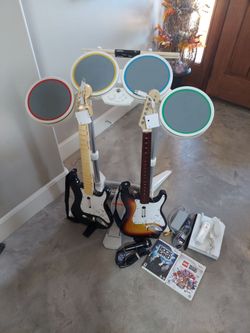Rock Band bundle with console Rockband Guitar Hero