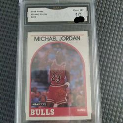 Michael Jordan 🐐🏀🤯💦🚨⛽💥🧊💎🔥 1989 Hoops Graded 10 $300 Pick Up $335 Shipped Through Cash App Or Pay Pal